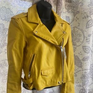 IRO Ashville Leather Jacket in RARE yellow!